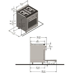 Forza FR304GN 30 Inch Pro-Style Freestanding Gas Range Big Box Avenue