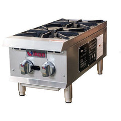 IKON IHP-2-12 12" Gas Hotplate w/ (2) Burners & Manual Controls, Natural Gas/Liquid Propane