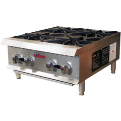 IKON IHP-4-24 24" Gas Hotplate w/ (4) Burners & Manual Controls, Natural Gas/Liquid Propane