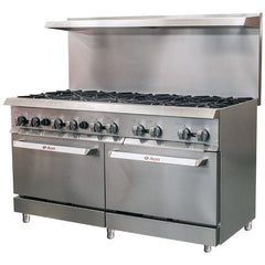 IKON IR-10-60 59 9/10" 10 Burner Gas Range w/ (2) Standard Ovens