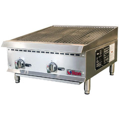 IKON IRB-24 24" Countertop Gas Charbroiler w/ Cast Iron Grates, Natural Gas/Liquid Propane