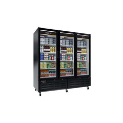 Kool-It LX-74RB 78 3/4" Three Section Glass Door Merchandiser