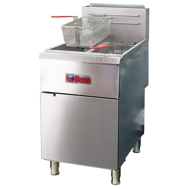 IKON IGF-40/40 Gas Fryer - (1) 40 lb Vat, Floor Model, Natural Gas/Liquid Propane